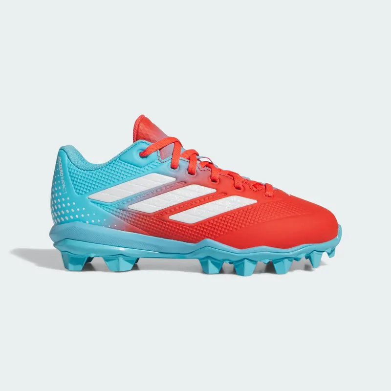 Adidas Adizero Impact 2.0 Candy Molded Cleats Kids Bright Cyan / Cloud White / Bright Red (JR3817)