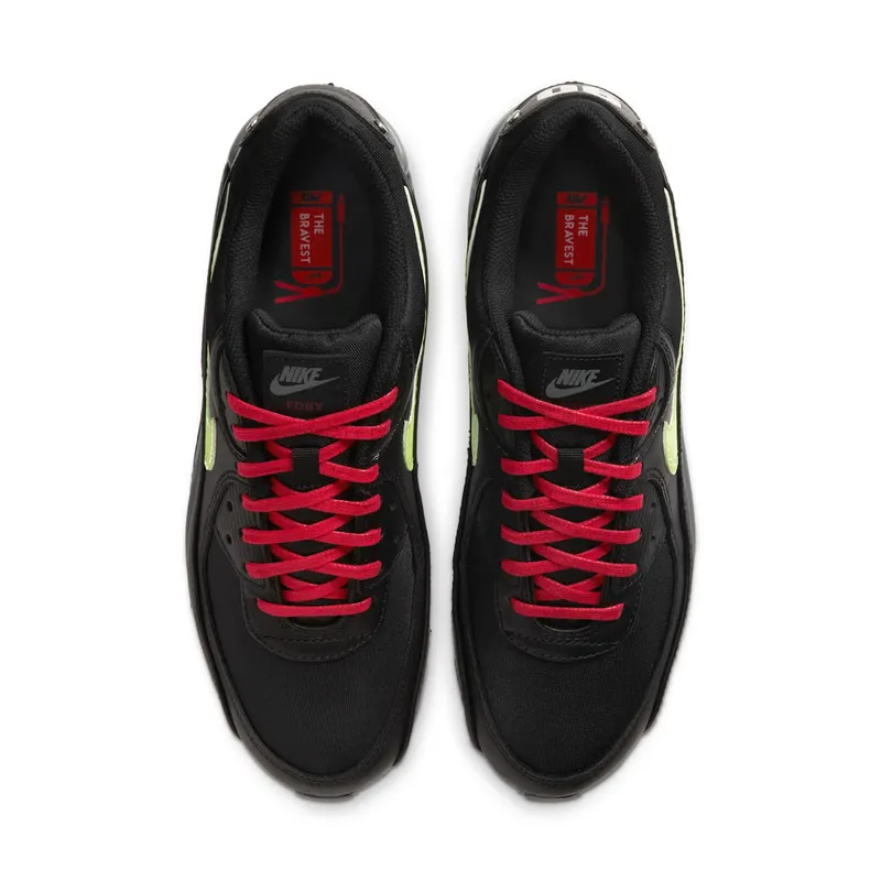 Nike Air Max 90 City Pack NYC (2020) Black/Smoke Grey-University Red-Speed Yellow (CW1408-001)