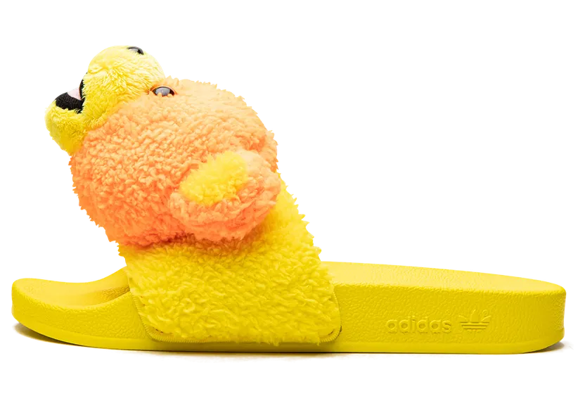 Adidas x Jeremy Scott Adilette Slide JS Bear Bright Yelllow – “Solar Orange / Bright Yellow / Core Black” (Q46582)