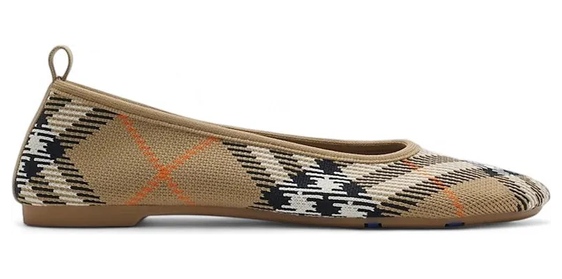 Burberry Check Knit Baby Ballerinas Sand (80990571)
