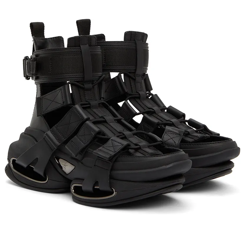 Balmain Black B-Bold Sandals (XM1VH286LRZL) (4)