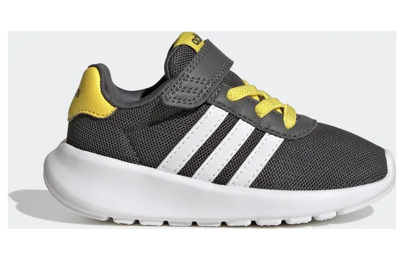 adidas Lite Racer 3.0 Schuh Grey Five / Cloud White / Impact Yellow (GW1573)