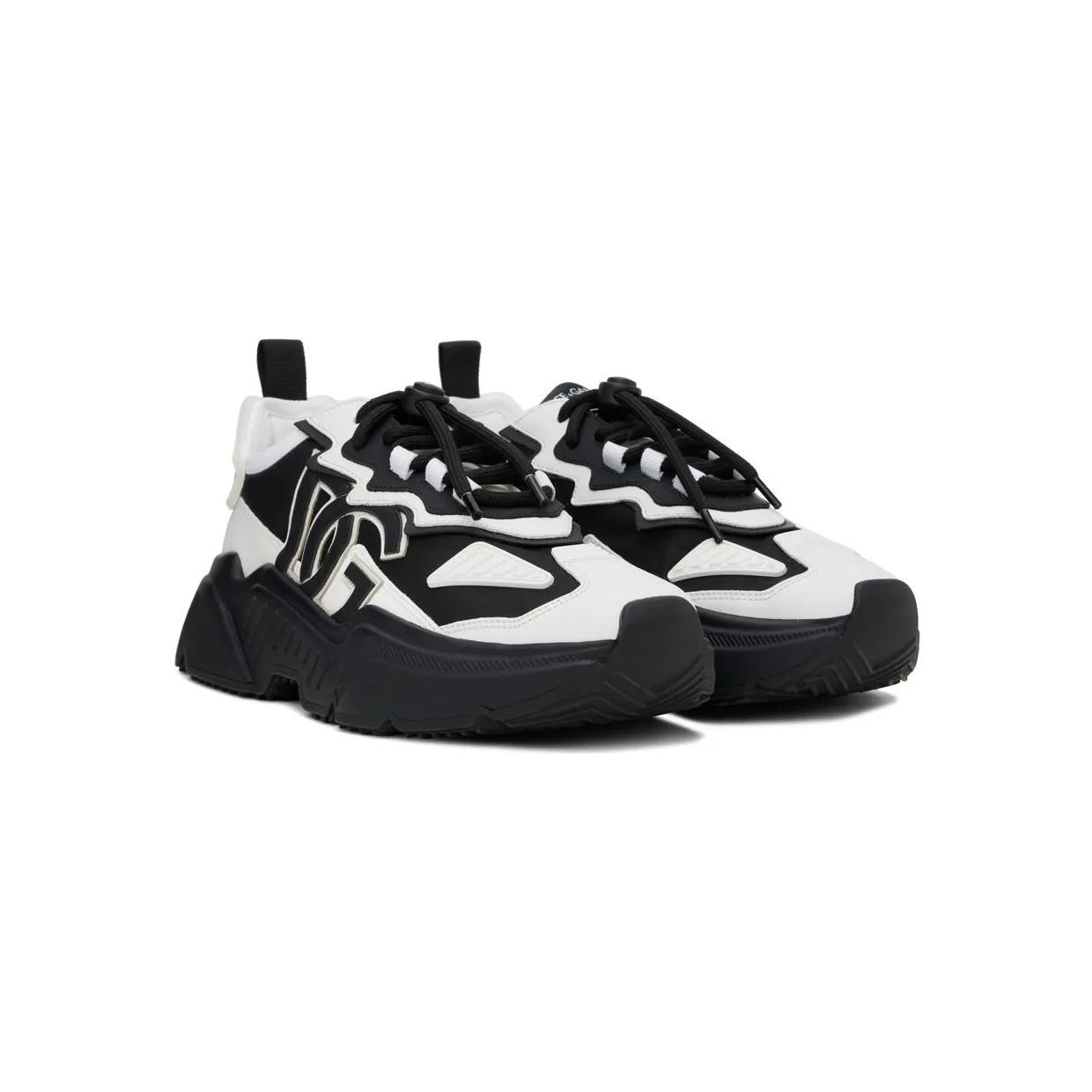 Dolce & Gabbana Black & White Daymaster Sneakers (CS1941 AQ356) (4)