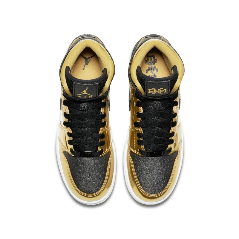 Jordan 1 Retro BHM 2017 (GS) Metallic Gold/Black-White (909805-700)