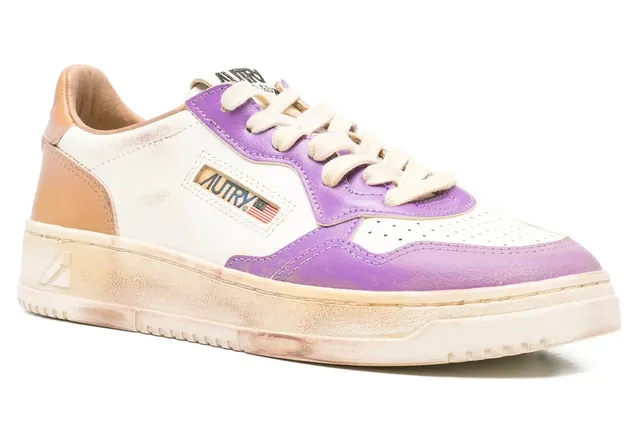Autry Medalist Low Super Vintage “White/Purple” (AVLW SV59) (3)