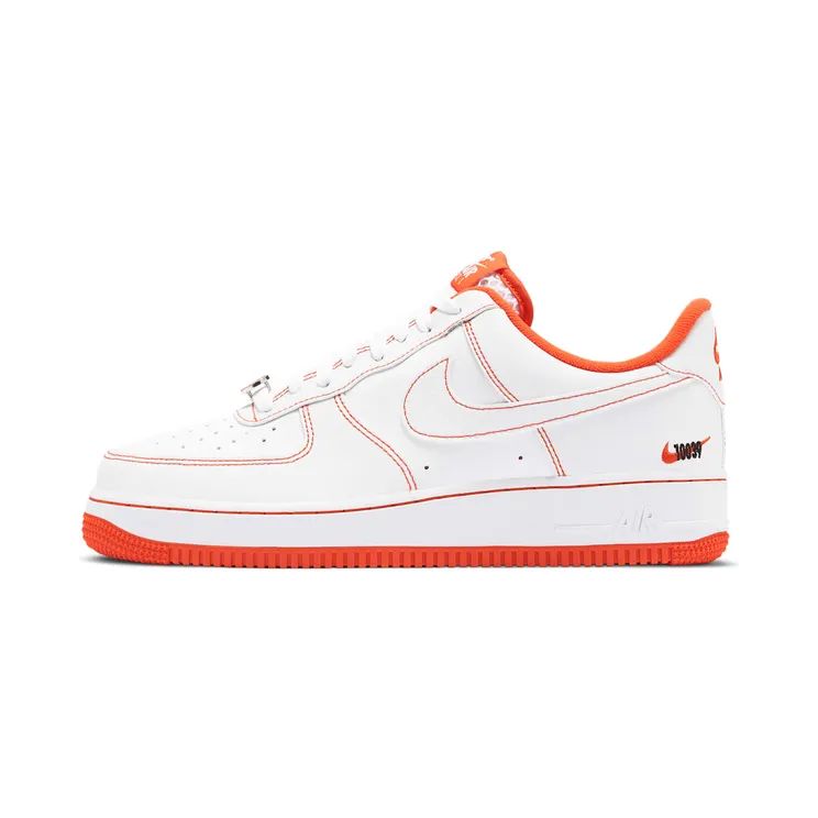Nike Air Force 1 ’07 LV8 EMB Rucker Park “White / Black / Team Orange” (CT2585-100)