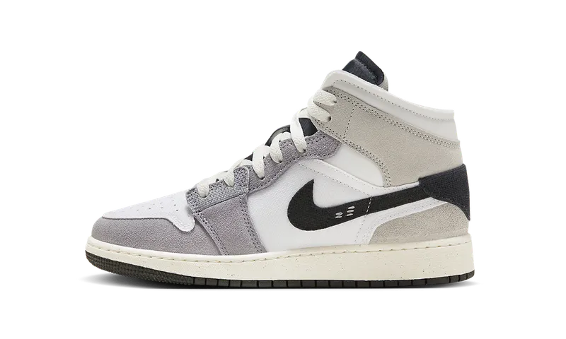 Air Jordan 1 Mid SE Craft GS “Cement Grey” (FD9091-002)