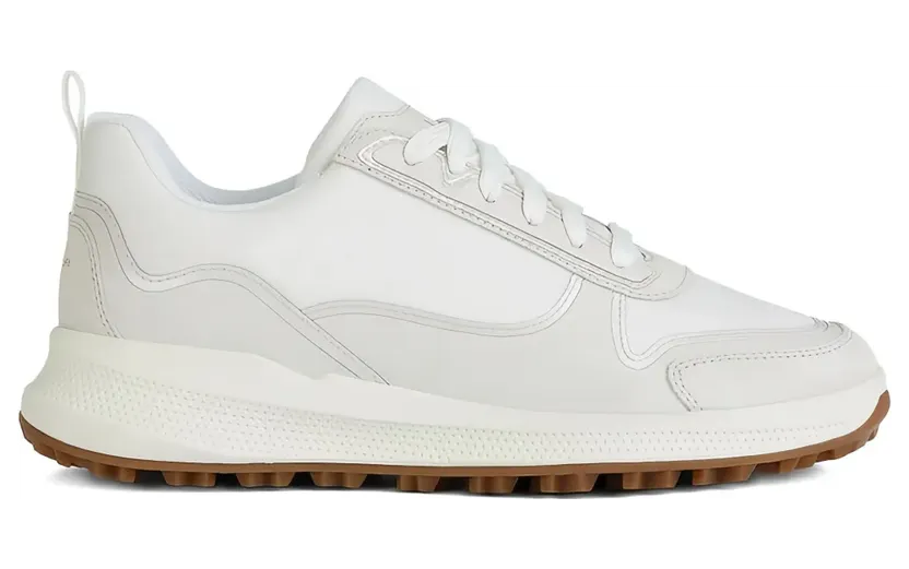 Geox Biela Sneakers mit Einsätzen – Weiß (D45FXB01122)