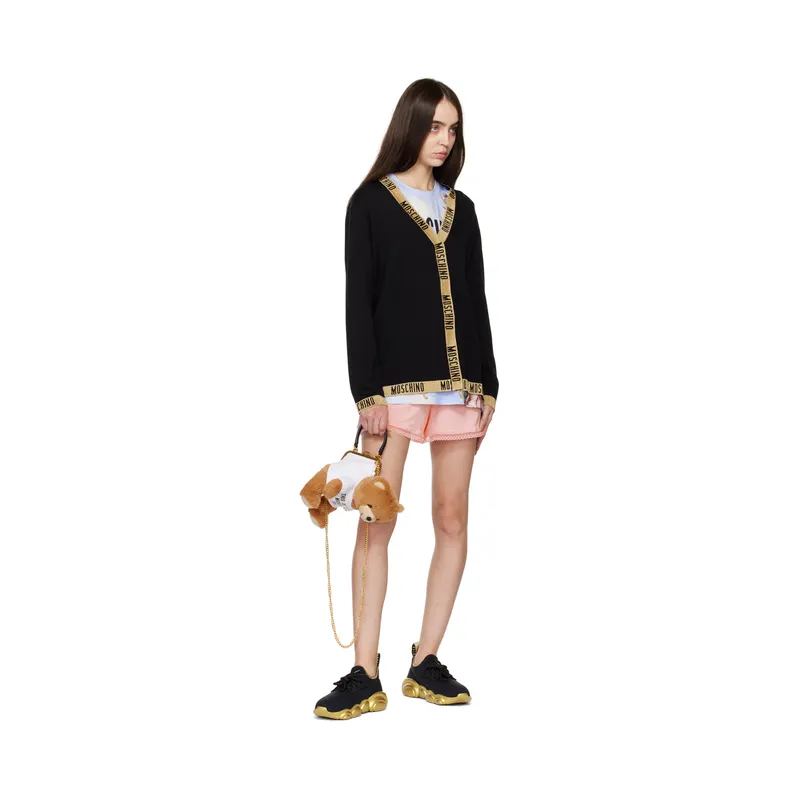 Moschino Black & Gold Teddy Contrasts Sneakers (MA15163G0F_MNA_00A) (5)