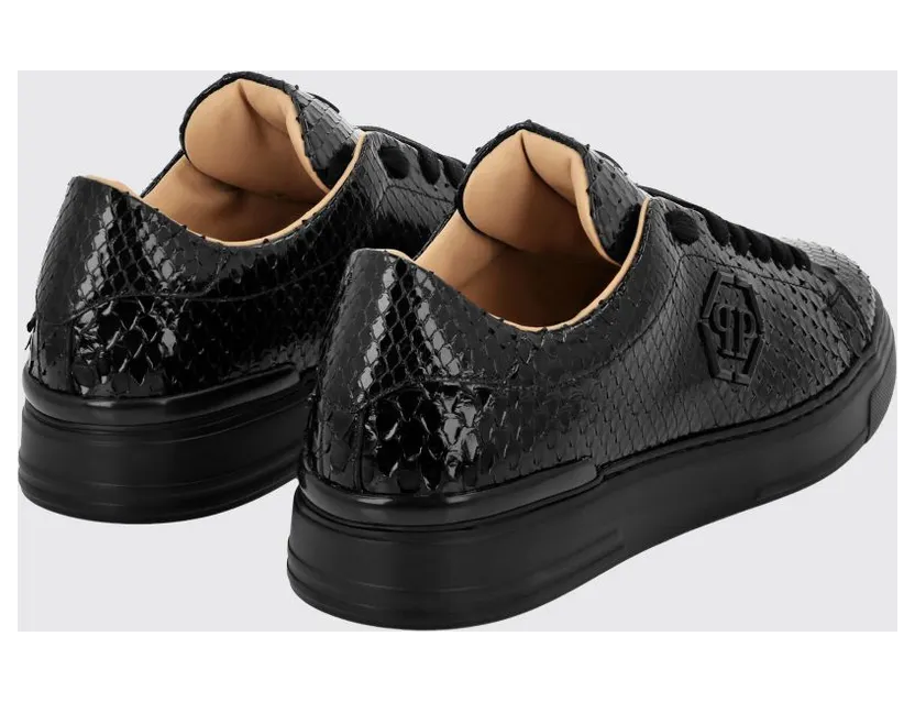 Philipp plein Python Leather Sneakers Black (PAESMSC4019PLE029P0202) (2)