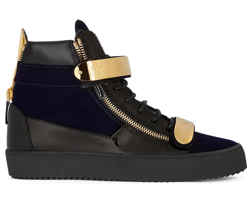 Giuseppe Zanotti Coby mid-top sneakers met dubbele bandjes – Blauw (RM10065003)