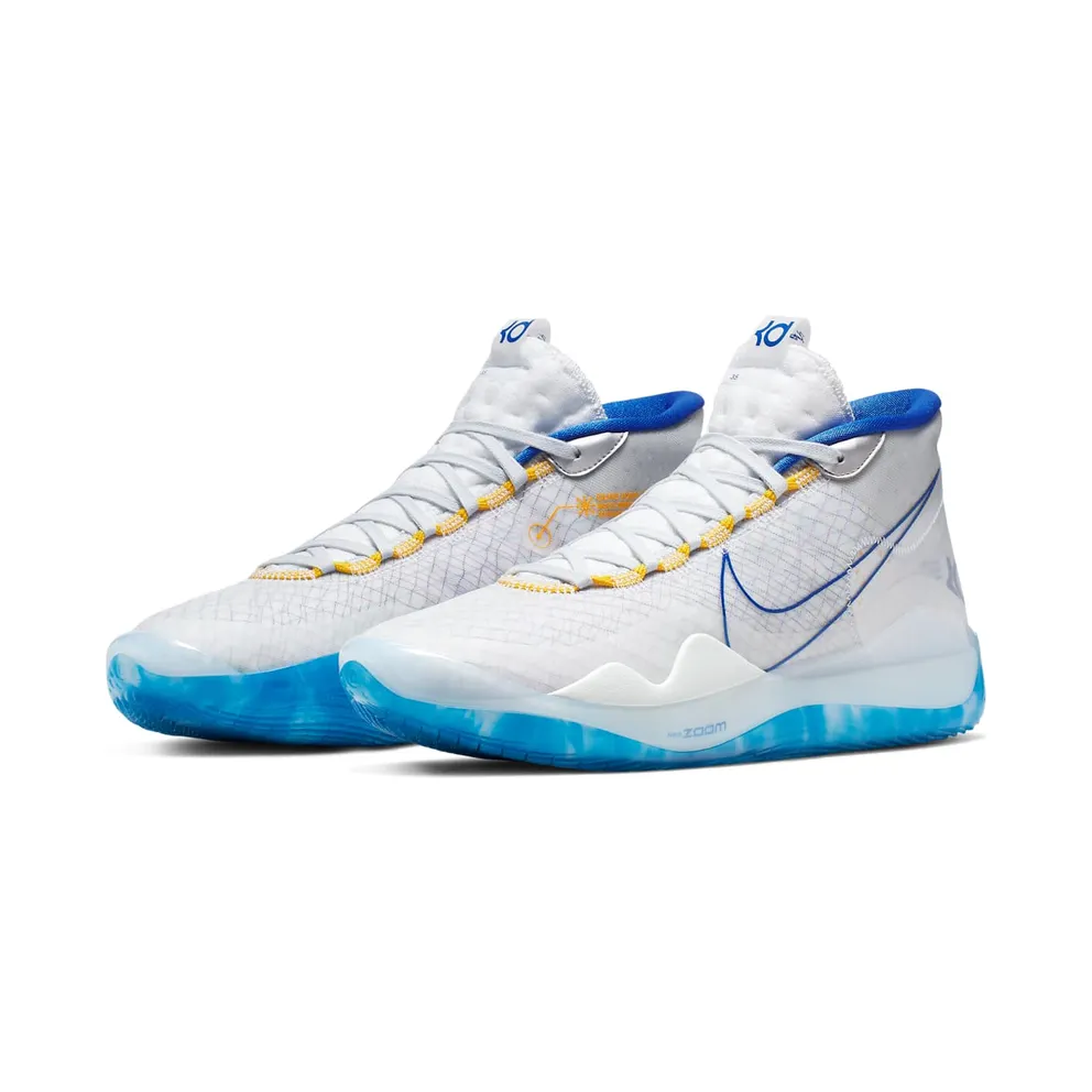 Nike KD 12 Warriors Home White/Metallic Gold-Game Royal-Amarillo (AR4229-100)