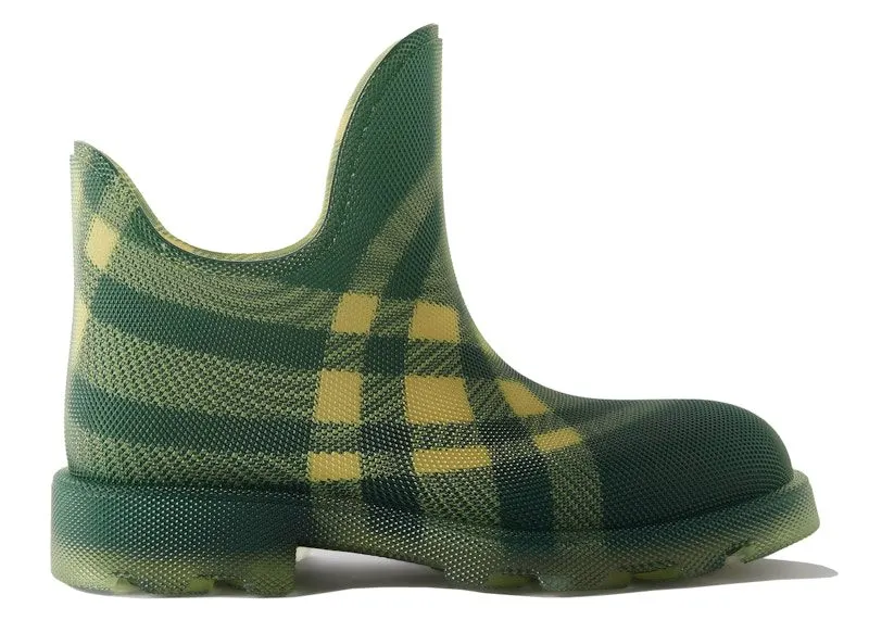Burberry Marsh Checked Ankle Boots Green (8081199)