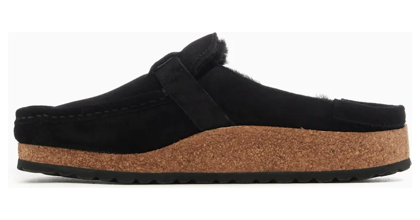 Birkenstock Buckley Shearling Suede Leather “Black” (1018126)
