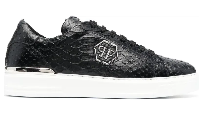Philipp Plein Strukturierte Sneakers – Schwarz (AABSMSC3155PLE029P)