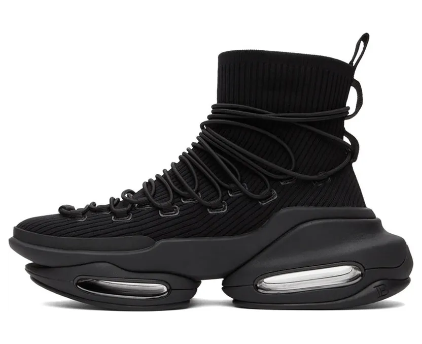Balmain Black B-Bold Hiking Sneakers (XM1VH283TLDK) (3)