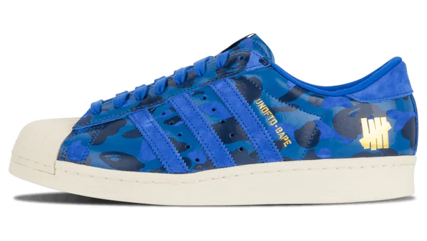 Adidas Superstar 80s Undefeated UNDFTD Bape Blue Camo (S74775)