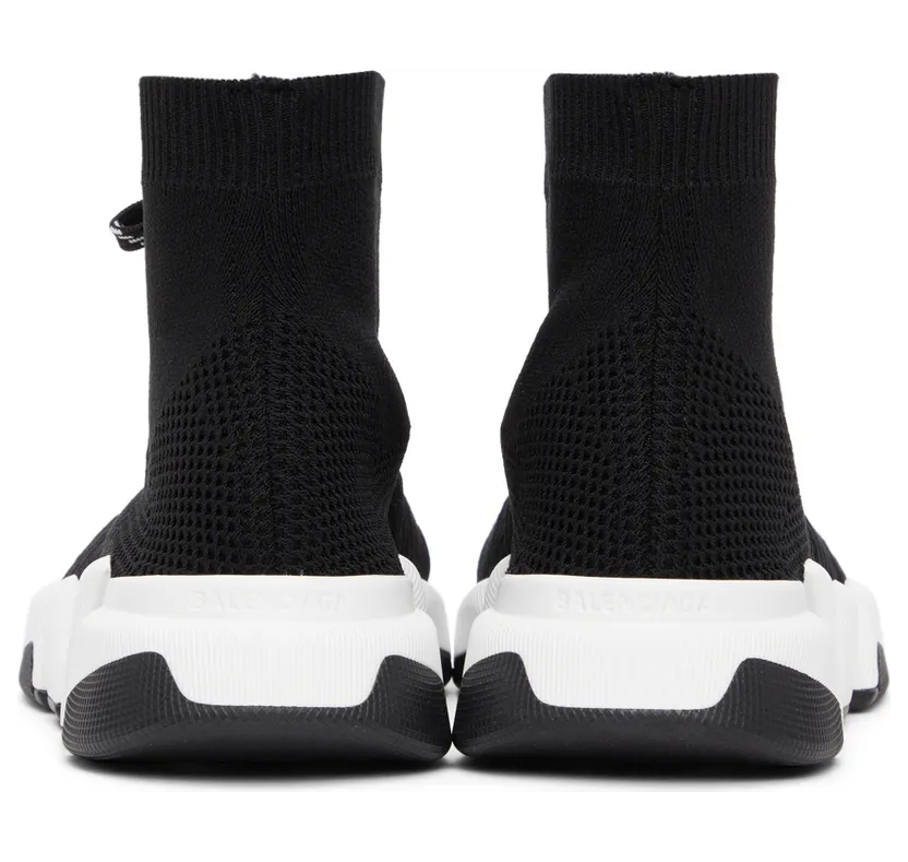 Balenciaga Black Lace-Up Speed 2.0 Sneakers (617258 W2DB2) (4)