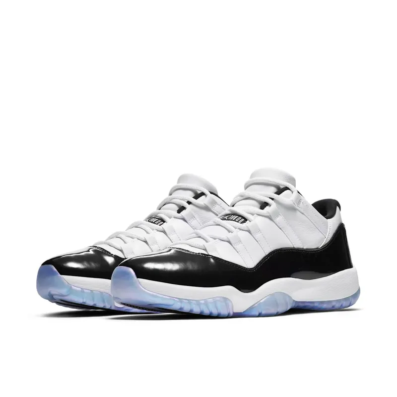 Jordan 11 Retro Low Iridescent White/Black-Emerald Rise (528895-145)