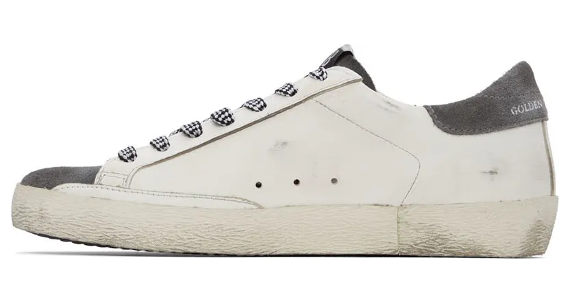 Golden Goose White & Grey Super-Star Sneakers (GMF00101.F002045.10772) (3)