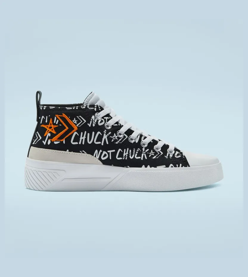 Converse Digital Terrain Not A Chuck Mid Black/white/orange (170142C)