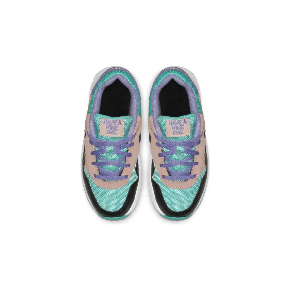 Nike Air Max 1 Have a Day (PS) Black/White-Space Purple-Bleached Coral-Hyper Jade (BQ7213-001)