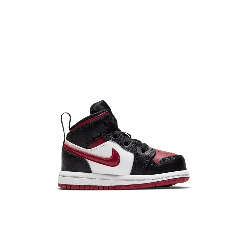 Jordan 1 Mid Bred Toe (TD) Black/Noble Red-White (640735-066)