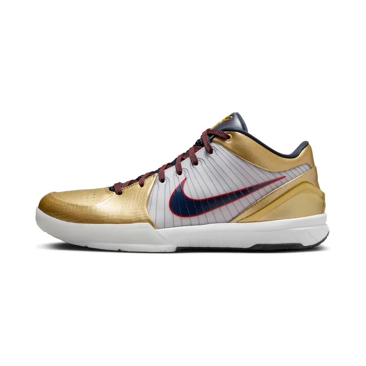 Nike Zoom Kobe 4 Gold Medal “White / Varsity Red / Metallic Gold / Dark Obsidian” (FQ3544-100)