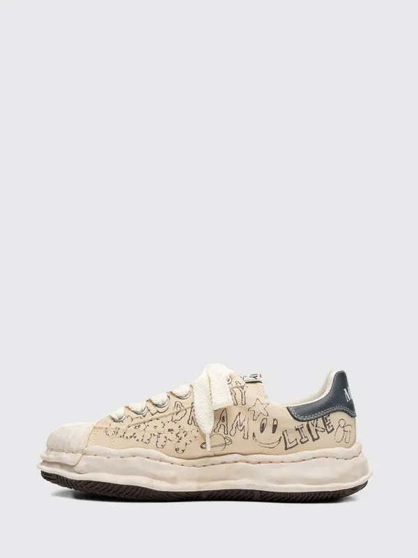 Maison Mihara Yasuhiro Blakey OG Used Effect Printed Cotton Canvas White (A16FW730WHITE)