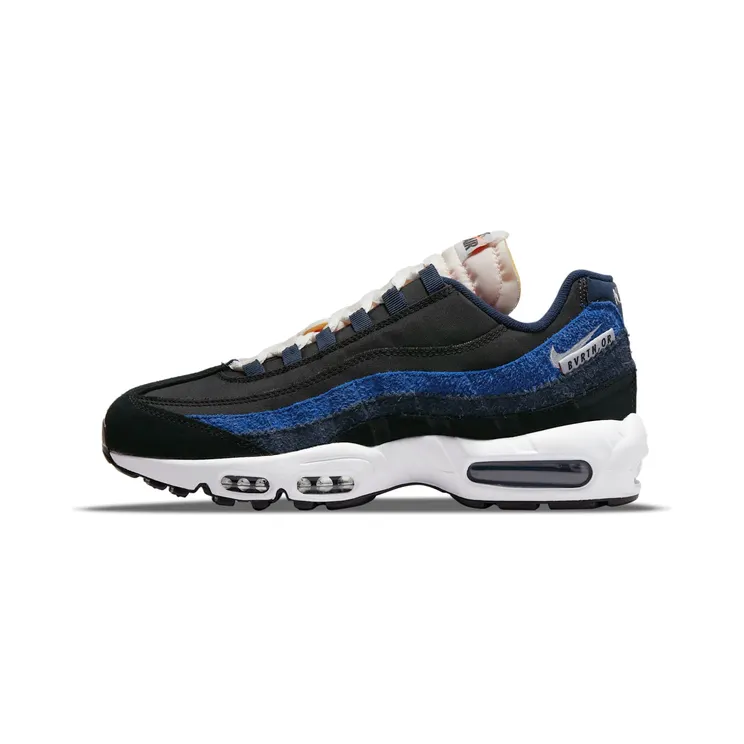 Nike Air Max 95 SE Running Club “Black / Obsidian / Deep Royal Blue / Sail” (DH2718-001)