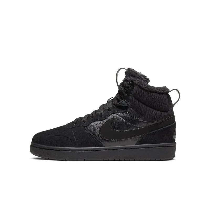 Nike Court Borough Mid 2 Older Kids’ Boot Black (CQ4023-001)