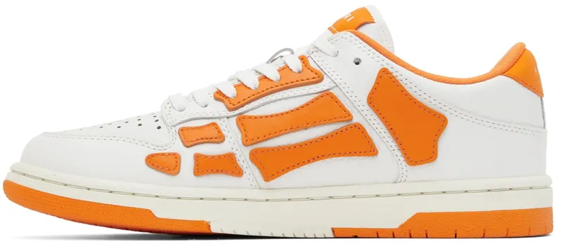 AMIRI White & Orange Skel Top Low (PF22MFS003-178)