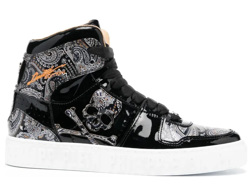 Philipp Plein Paisley High-Top-Sneakers – Schwarz (FACSWSC2697PLE077N)