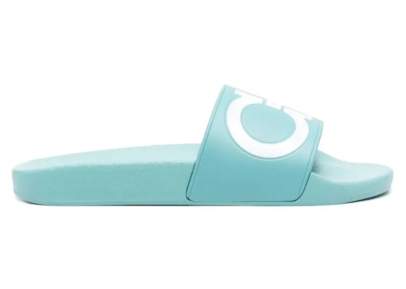Ferragamo Gancini-Print Slides Blue (01B827751262)