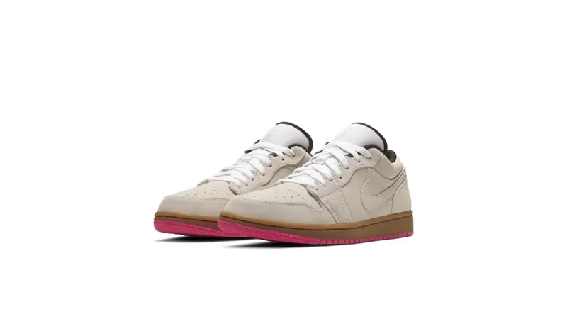 Jordan 1 Low White Gum Hyper Pink White/White-Gum Yellow-Hyper Pink (553558-119)
