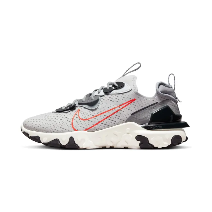 Nike React Visionen “Grey Fog / Sail / Light Smoke Grey / Team Orange” (DR8611-001)
