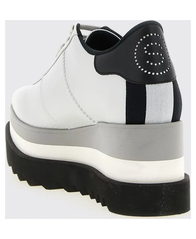 Stella McCartney Elyse Wedge Sneakers in Polyurethane Grey (810611E002881705) (2)