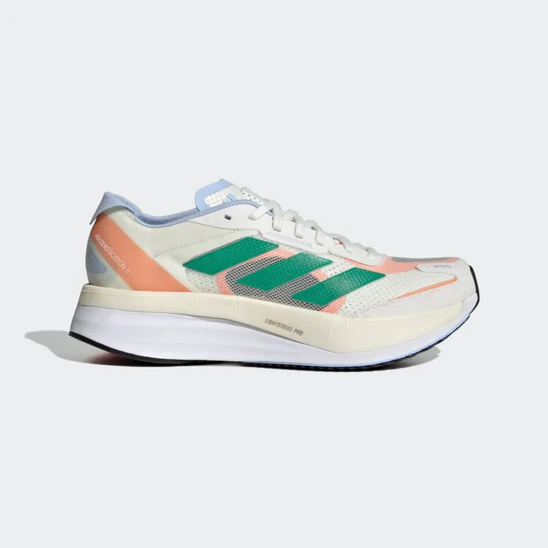 adidas Adizero Boston 11 White Tint / Court Green / Coral Fusion (HQ3697)