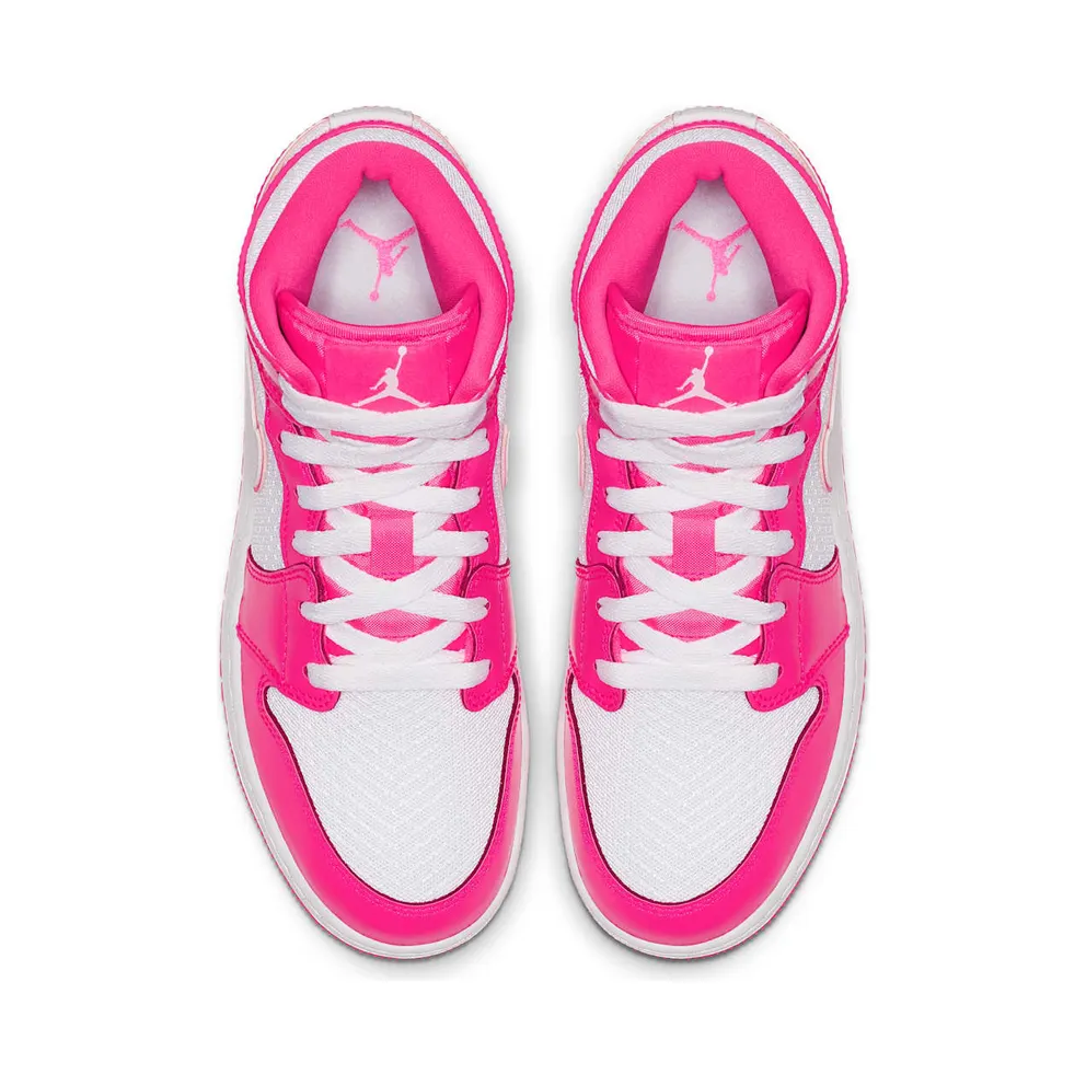 Jordan 1 Mid Hyper Pink White (GS) Hyper Pink/White-White (555112-611)