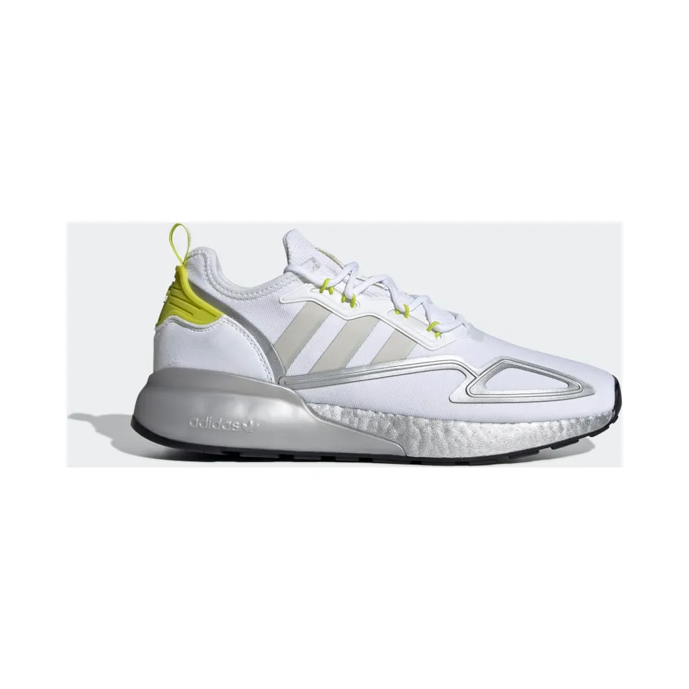 adidas ZX 2K Boost Schuh Cloud White / Grey One / Acid Yellow (H06577)