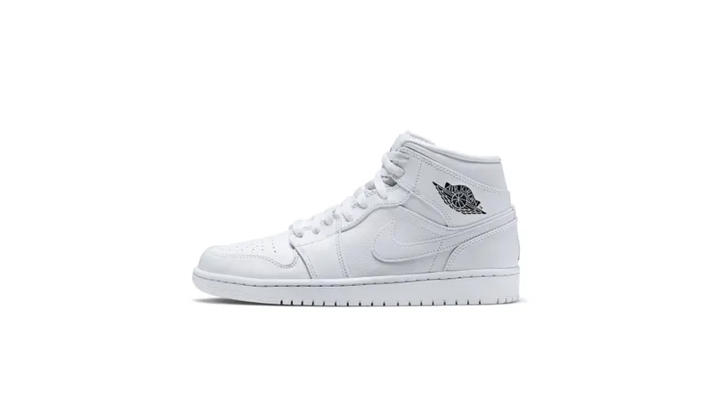 Jordan 1 Retro Mid White Cool Grey White/Cool Grey-White (554724-102)