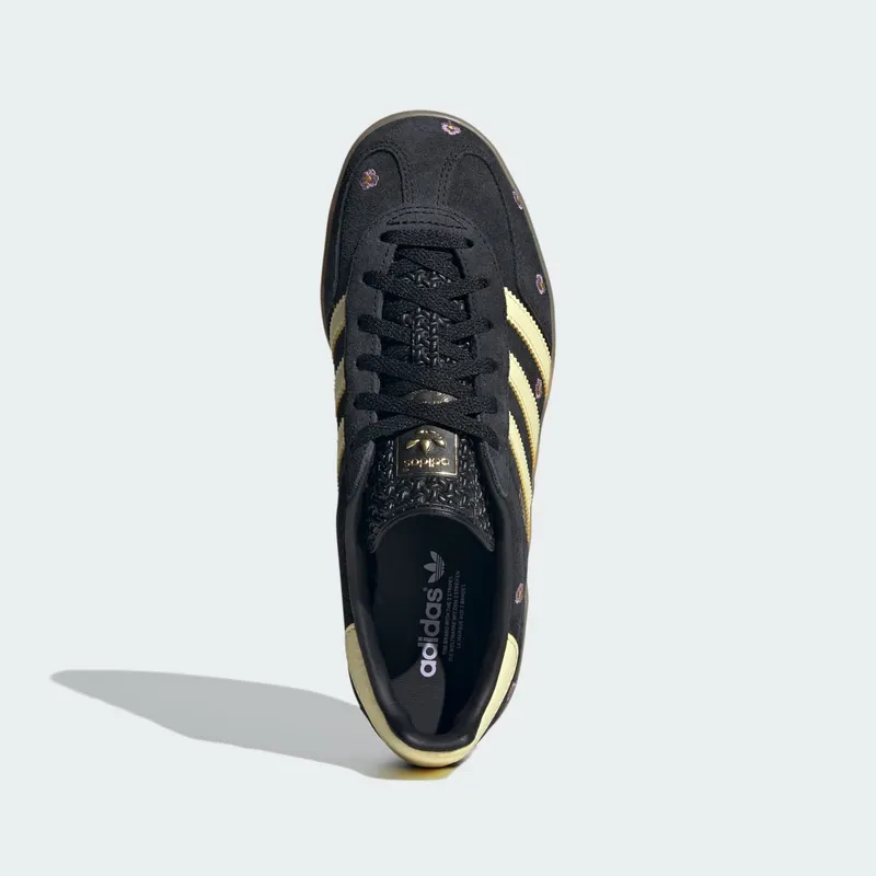 adidas Gazelle Indoor Core Black Almost Yellow Floral (IF4490)
