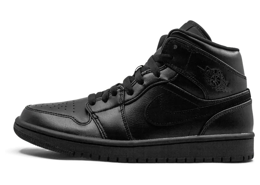 Air Jordan 1 Mid Triple Black (554724-090)