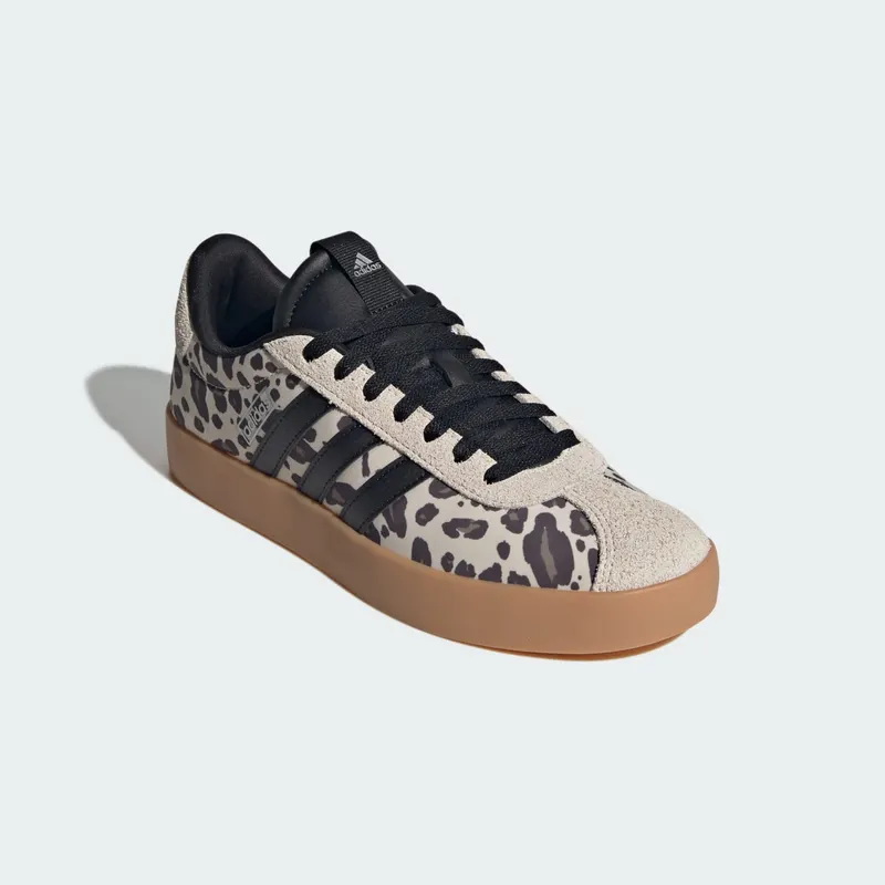 Adidas VL COURT 3.0 Crystal Linen / Core Black / Khaki Six “Leopard” (KI2689)