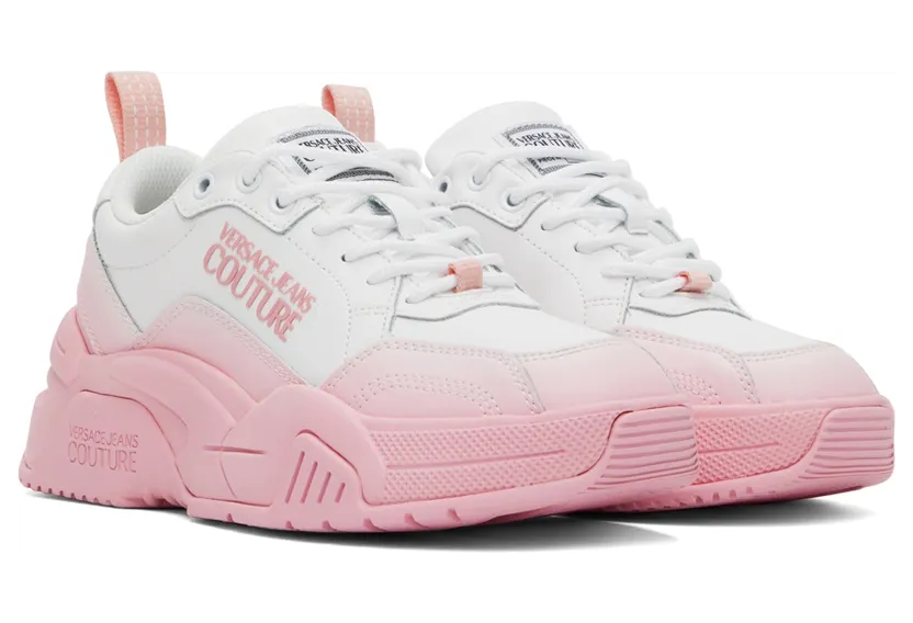 Versace Jeans Couture White & Pink Stargaze Gradient Sneakers (E72VA3SF4E71960) (4)