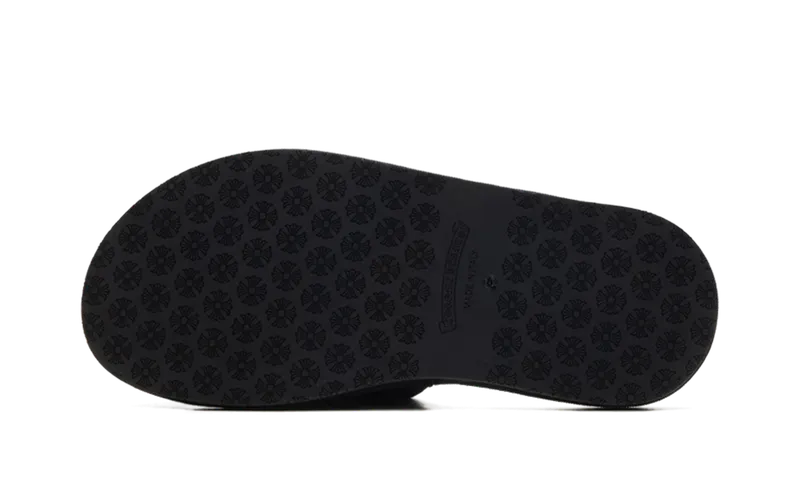 Chrome Hearts Embroidered Horseshoe Hotel Slides “Black / White” (CHRM1480)