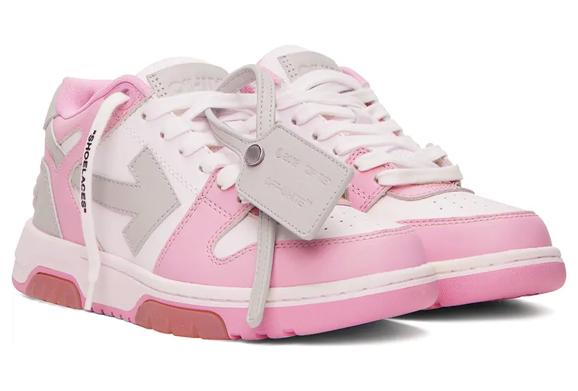 Off-White White & Pink Out Of Office Sneakers (OWIA259F22LEA0013009) (4)