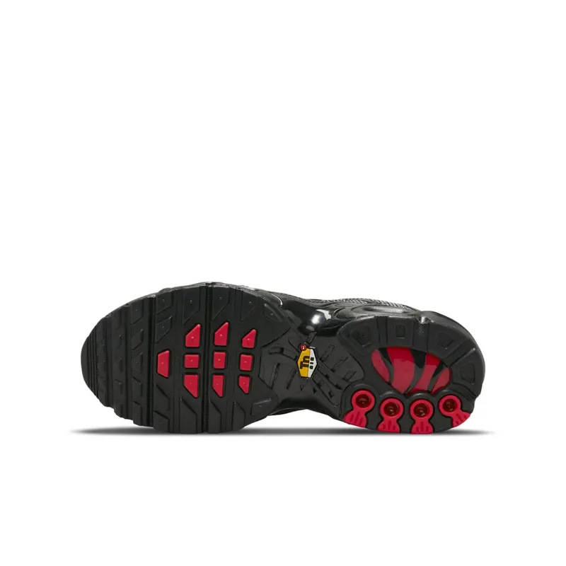 Nike Air Max Plus Black University Red Reflective Silver (GS) (DQ1104-001)