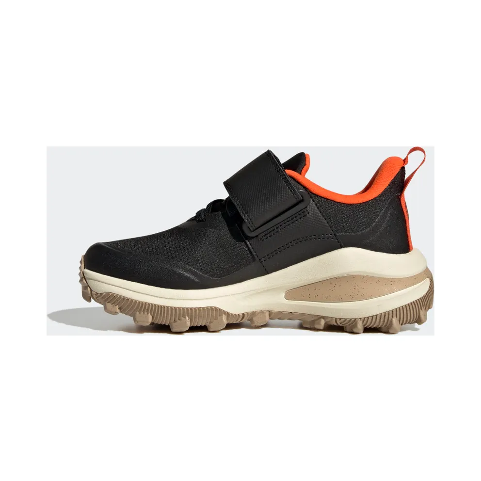 Adidas FortaRun All-Terrain Cloudfoam Sport Running Elastic Lace and Top Strap Core Black / Impact Orange / Cream White (GZ1816)