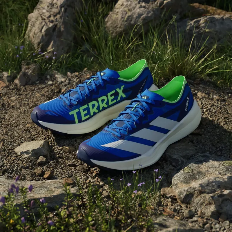 Adidas Terrex Agravic Speed 2 Trail Running Shoes Blue / Dash Grey / Lime Burst (JR9101)